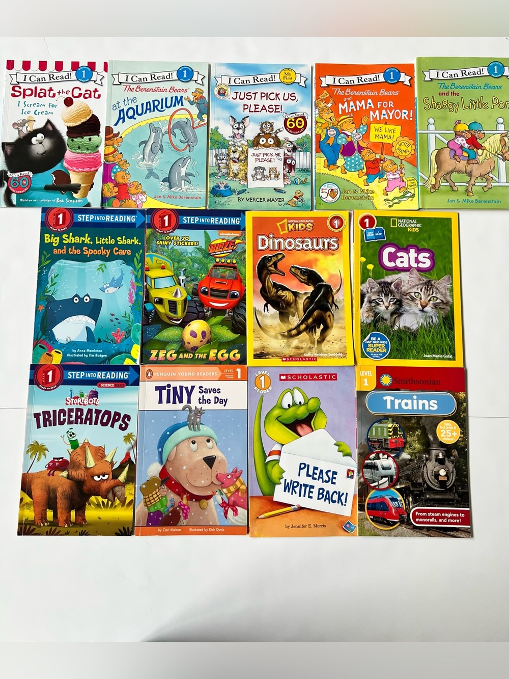 Lot 13 kids books Level 1 Readers I Can Read Step Into Reading Nation Geographic - Picture 2 of 13